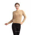 High Style Women's 100% Cashmere Long Sleeve O-Neck Sweater